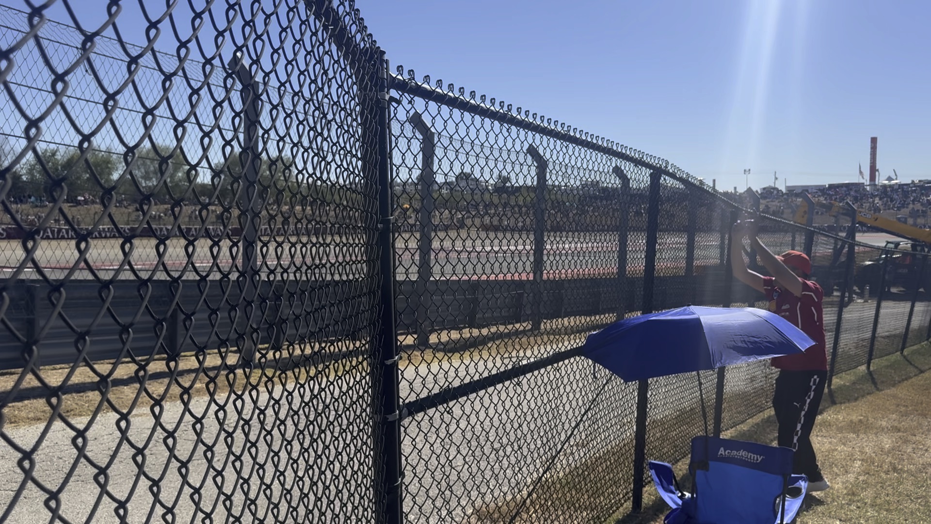 Chain link temporary fence panels on a construction site in McAllen
